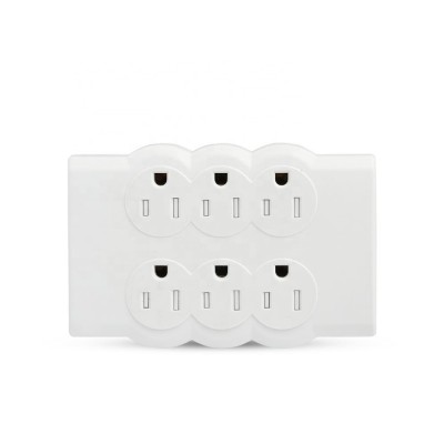 BULL USA Standard WALL Mounted Electrical 6 Outlets Surge Protector Wall charger